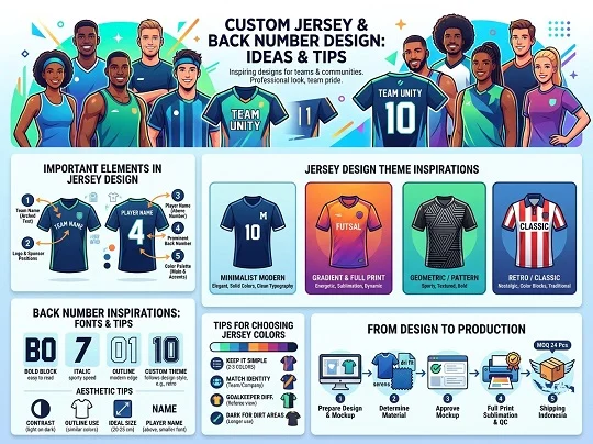 Desain Jersey Custom & Nomor Punggung: Ide & Tips — Kumpulan inspirasi desain jersey custom dan nomor punggung yang keren dan aesthetic — mulai dari pemilihan tema, font…